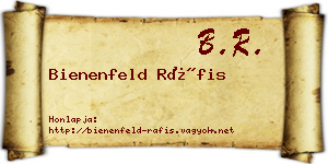 Bienenfeld Ráfis névjegykártya